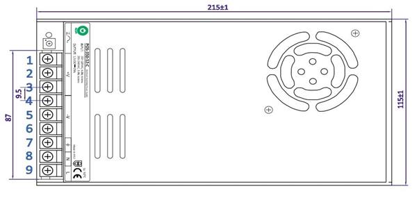 Grote foto led driver 12 volt dc 29a 350 watt geforceerde koeling ip20 binnenshuis huis en inrichting overige