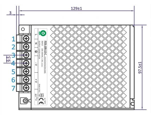 Grote foto led driver 12 volt dc 8.5a 100 watt ip20 binnenshuis huis en inrichting overige