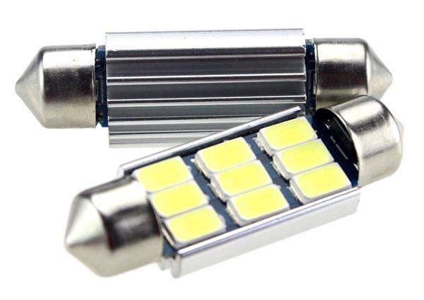 Grote foto c5w autolamp 2 stuks led festoon 39mm 9 smd 1.68w 290 lm 6000k heatsink can bus 12 v d auto onderdelen overige auto onderdelen