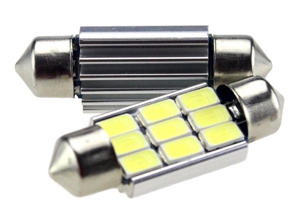 Grote foto c5w autolamp 2 stuks led festoon 36mm 9 smd 1.68w 290 lm 6000k heatsink can bus 12 v d auto onderdelen overige auto onderdelen