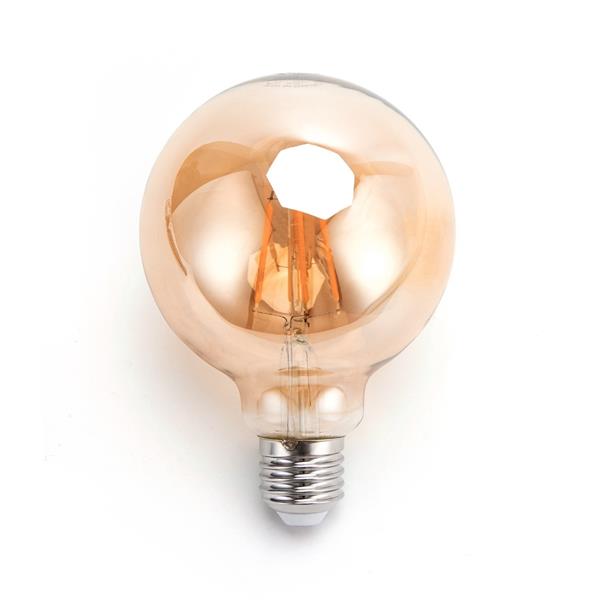 Grote foto globe gloeilamp g95 e27 amber glas 6w 45w flame filament 2200k huis en inrichting overige