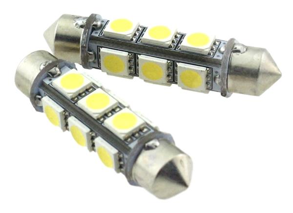 Grote foto c5w autolamp 2 stuks led festoon 43mm 12 smd daglichtwit 6000k 12 volt 3w auto onderdelen overige auto onderdelen