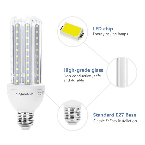 Grote foto spaarlamp e27 daglichtwit 6400k led 23w 200w gloeilamp 2030 lumen 230v huis en inrichting overige