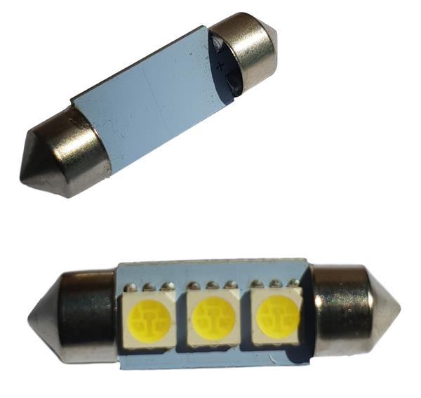 Grote foto auto ledlamp 2 stuks led festoon 36mm 3 smd daglichtwit 6000k 12 volt auto onderdelen overige auto onderdelen