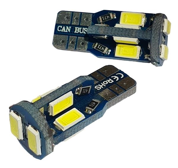 Grote foto t10 autolamp w5w 2 stuks 10 smd daglichtwit 6000k can bus 12v dc auto onderdelen overige auto onderdelen