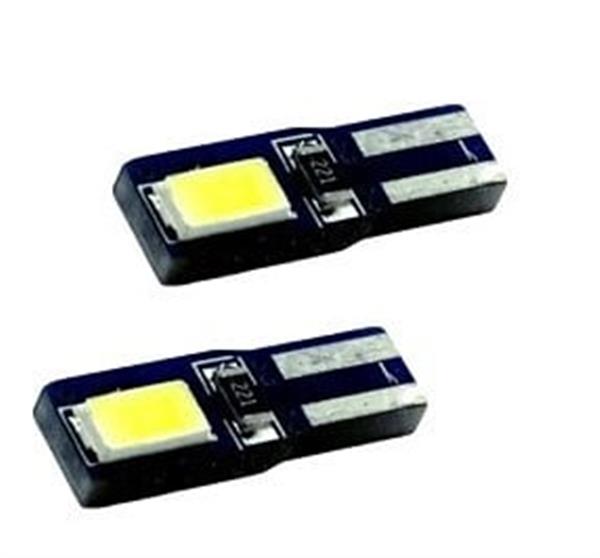 Grote foto led autolamp t5 canbus 2 smd xenonwit 6500k 12v auto onderdelen overige auto onderdelen