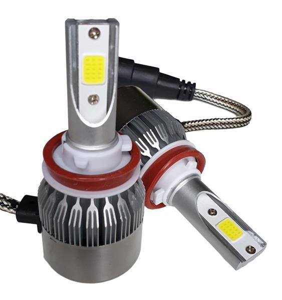 Grote foto h11 koplamp set 2x led cob daglichtwit 6000k 12v auto onderdelen overige auto onderdelen