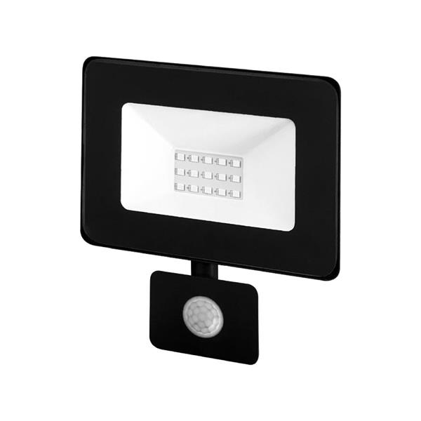 Grote foto led zwarte buitenlamp schijnwerper met ir sensor 10w vervangt 100w 4000k koelwit ip65 waterdic doe het zelf en verbouw gereedschappen en machines