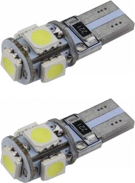 Grote foto t10 autoverlichting 2 stuks led 5 smd daglichtwit 6000k canbus 12v dc auto onderdelen overige auto onderdelen