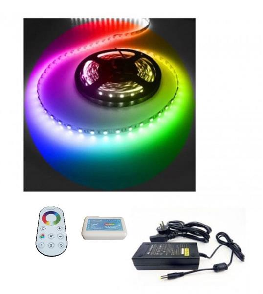 Grote foto ledstripset rgbw 12v dc 14 4w 30 30 led m incl driver en afstandsbediening waterdicht ip huis en inrichting overige