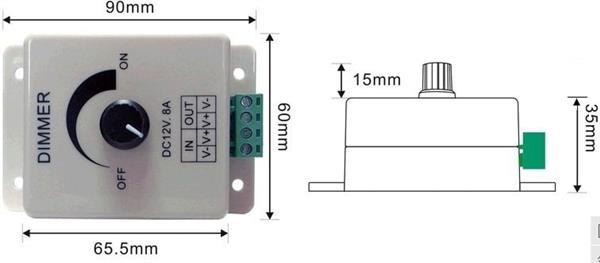 Grote foto led dimmer pwm 12v 24v 8a touch opbouw huis en inrichting overige