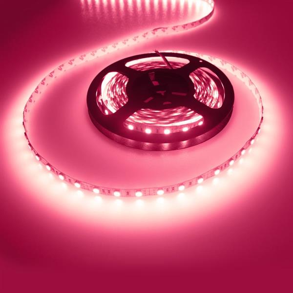 Grote foto ledstrip roze 12v dc 14 4w 60 led m binnenshuis ip20 5 meter dimbaar huis en inrichting overige