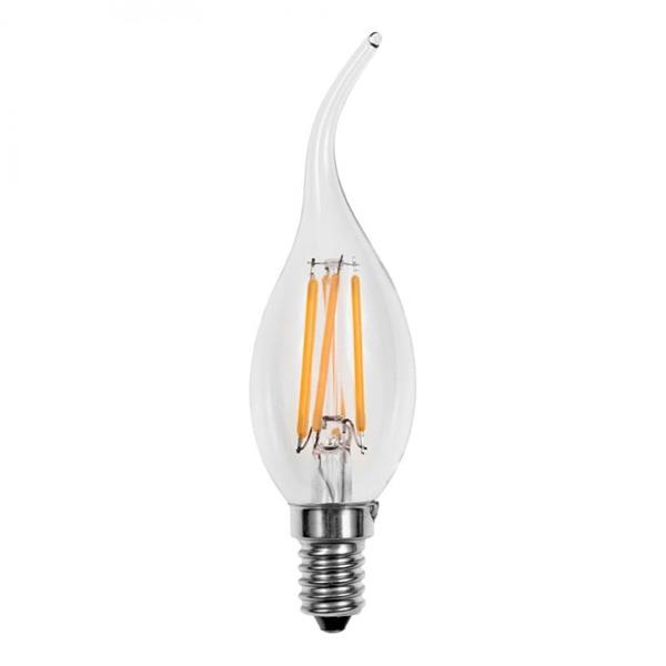 Grote foto led lamp e14 kaarslamp c35 gebogen tip 4w 40w daglichtwit filament 6500k huis en inrichting overige