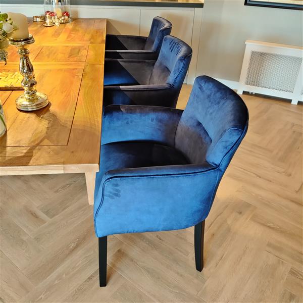 Grote foto velvet eetkamer stoel huis en inrichting stoelen