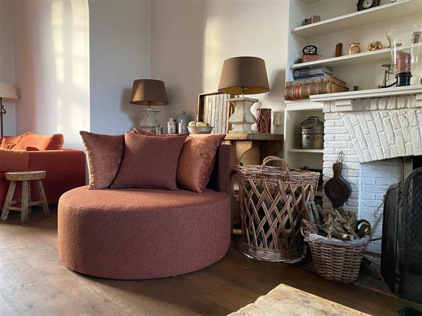 Grote foto ronde velvet fauteuil 100cm huis en inrichting stoelen