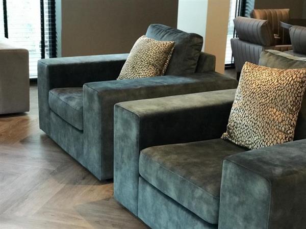 Grote foto velours fauteuil huis en inrichting stoelen