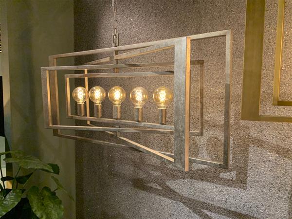 Grote foto industri le hanglamp matt brass huis en inrichting woningdecoratie