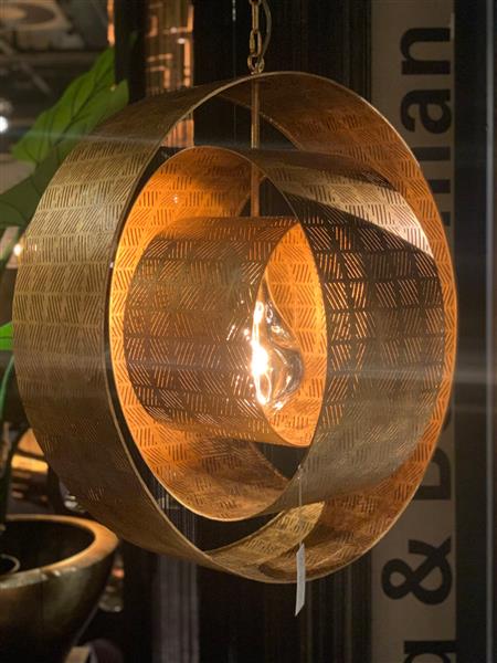 Grote foto ronde lamp industrial dark huis en inrichting woningdecoratie