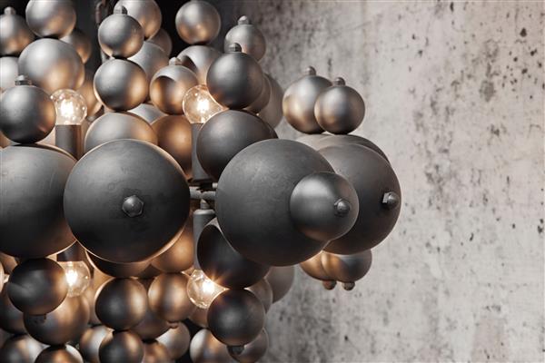 Grote foto lamp met bollen industrial dark light huis en inrichting woningdecoratie