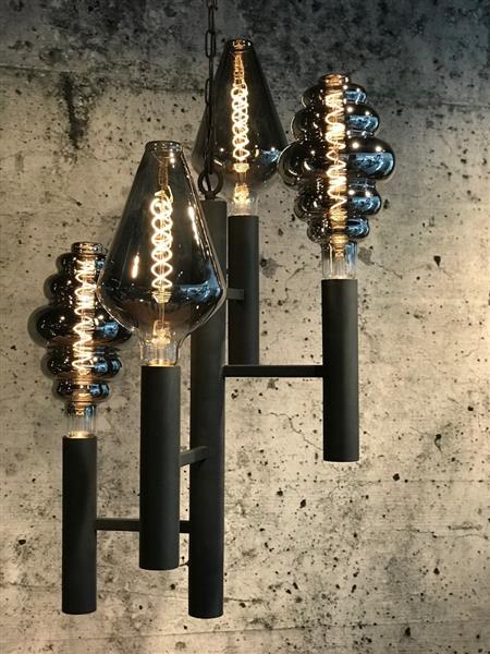 Grote foto industri le hanglamp met bollen ovaal huis en inrichting woningdecoratie