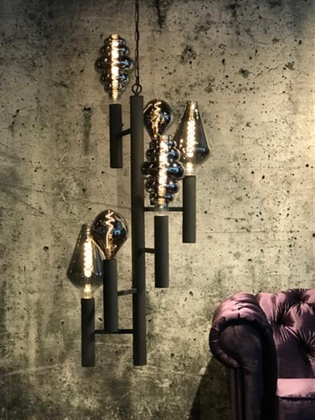 Grote foto industri le hanglamp met bollen ovaal huis en inrichting woningdecoratie