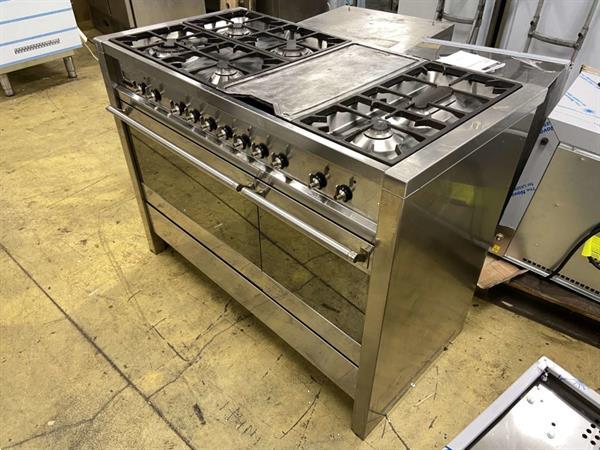 Grote foto rvs smeg 6 pits branders gasfornuis fornuis oven 120 cm hore diversen overige diversen