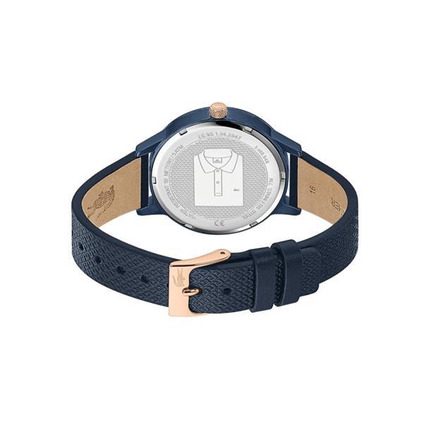 Grote foto lacoste donkerblauw 12.12 dames horloge met zwart leder kleding dames horloges