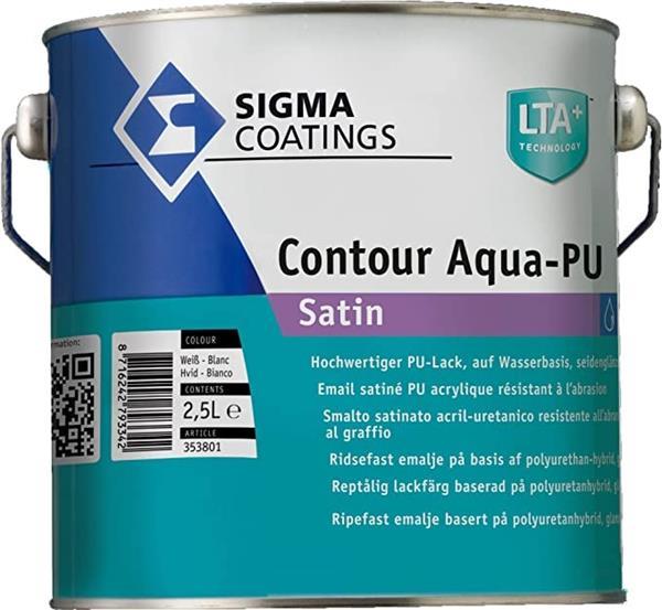 Grote foto sigma s2u nova satin contour aqua pu 2 5l ral 9016 verk doe het zelf en verbouw verven en sierpleisters