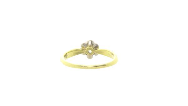 Grote foto gouden solitair ring met diamant 14 krt kleding dames sieraden