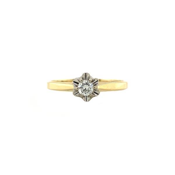 Grote foto gouden solitair ring met diamant kleding dames sieraden