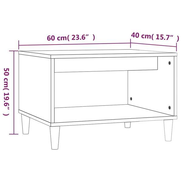 Grote foto vidaxl table basse sonoma gris 60x40x50 cm bois d ing nierie huis en inrichting eettafels