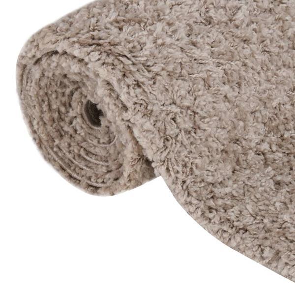 Grote foto vidaxl tapis shaggy poils longs beige 120x170 cm huis en inrichting vloerbedekking en kleden