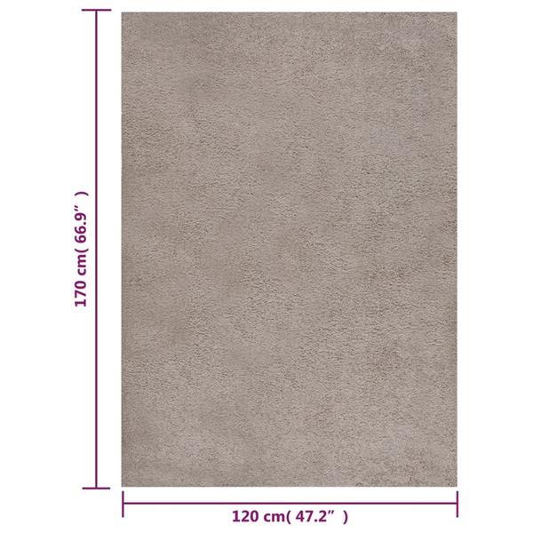 Grote foto vidaxl tapis shaggy poils longs beige 120x170 cm huis en inrichting vloerbedekking en kleden