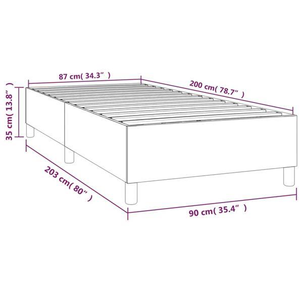 Grote foto vidaxl boxspringframe stof taupe 90x200 cm huis en inrichting bedden