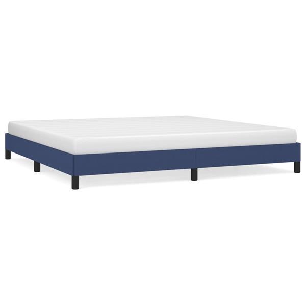 Grote foto vidaxl bedframe stof blauw 200x200 cm huis en inrichting bedden