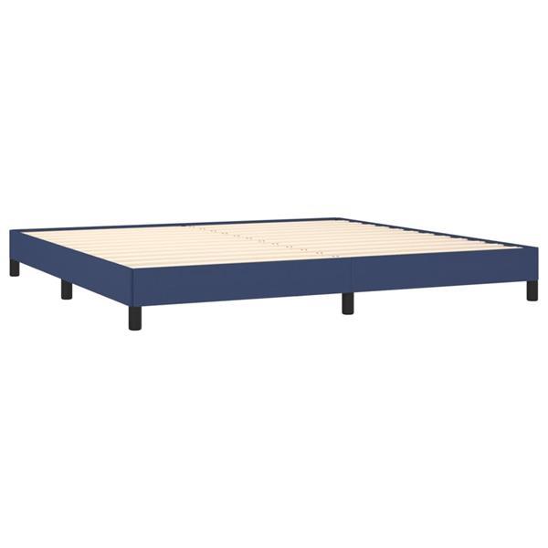 Grote foto vidaxl bedframe stof blauw 200x200 cm huis en inrichting bedden