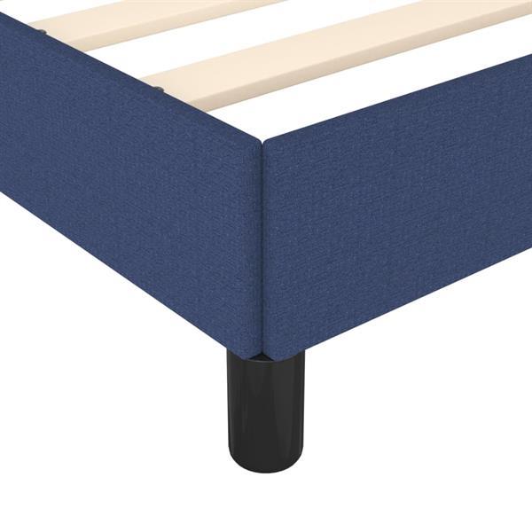 Grote foto vidaxl bedframe stof blauw 200x200 cm huis en inrichting bedden