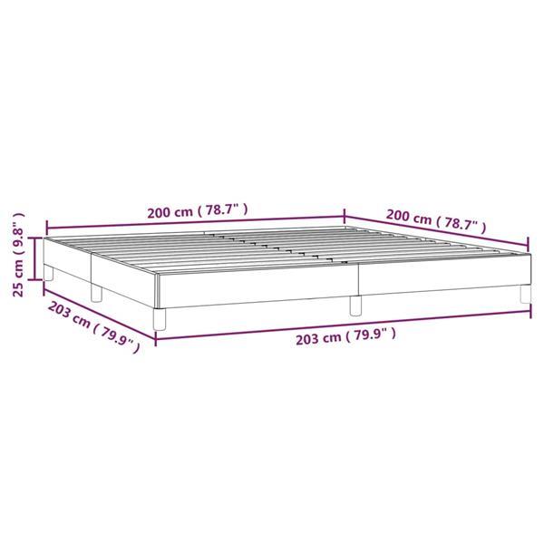 Grote foto vidaxl bedframe stof blauw 200x200 cm huis en inrichting bedden