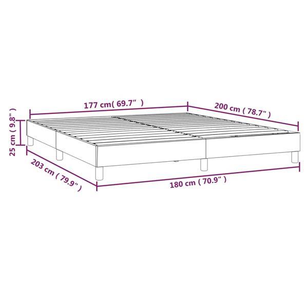 Grote foto vidaxl boxspringframe fluweel donkergrijs 180x200 cm huis en inrichting bedden