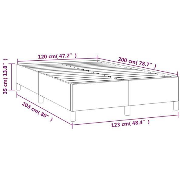 Grote foto vidaxl bedframe stof cr mekleurig 120x200 cm huis en inrichting bedden