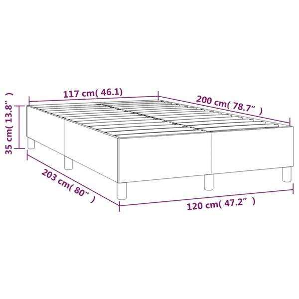 Grote foto vidaxl boxspringframe stof blauw 120x200 cm huis en inrichting bedden