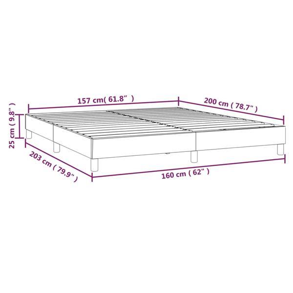 Grote foto vidaxl boxspringframe stof blauw 160x200 cm huis en inrichting bedden