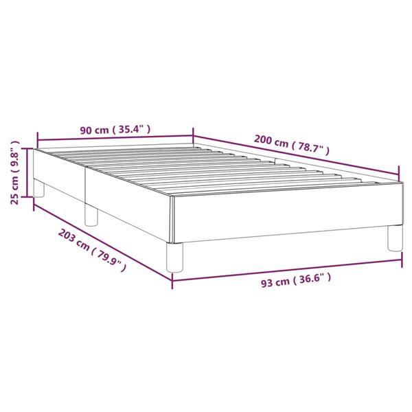 Grote foto vidaxl bedframe stof lichtgrijs 90x200 cm huis en inrichting bedden