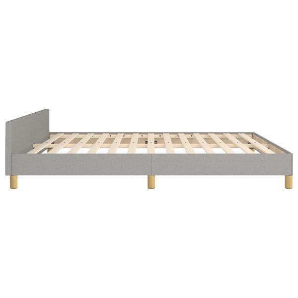 Grote foto vidaxl bedframe met hoofdeinde stof lichtgrijs 180x200 cm huis en inrichting bedden