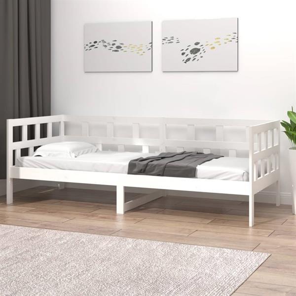 Grote foto vidaxl lit de jour blanc bois de pin massif 80x200 cm huis en inrichting bedden