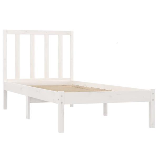 Grote foto vidaxl cadre de lit blanc bois de pin massif 90x190 cm simpl huis en inrichting bedden