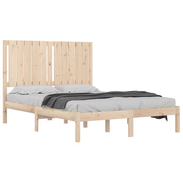 Grote foto vidaxl cadre de lit bois massif 120x190 cm petit double huis en inrichting bedden