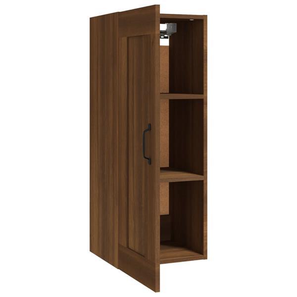 Grote foto vidaxl armoire suspendue ch ne marron 35x34x90 cm bois d ing huis en inrichting overige