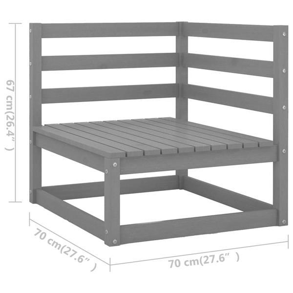 Grote foto vidaxl 10 delige loungeset massief grenenhout tuin en terras tuinmeubelen