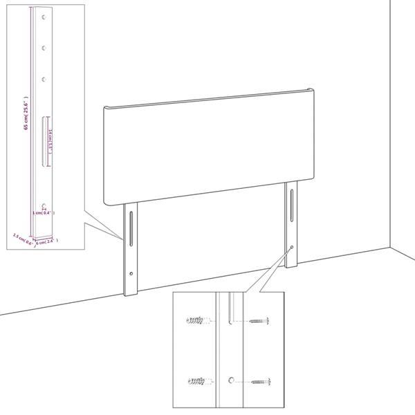 Grote foto vidaxl bedframe met hoofdeinde fluweel donkergrijs 80x200 cm huis en inrichting bedden